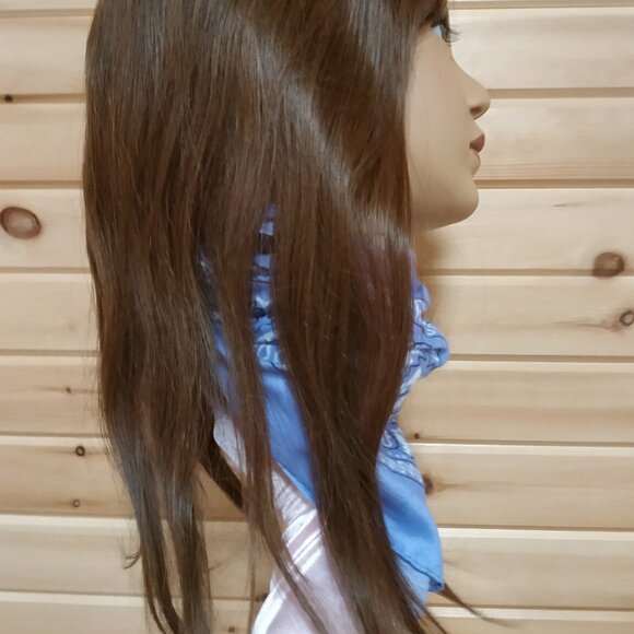 Real Human Hair Topper for Thinning Hair, Chocolate Brown, 16", 6x7" Base - Picture 6 of 10